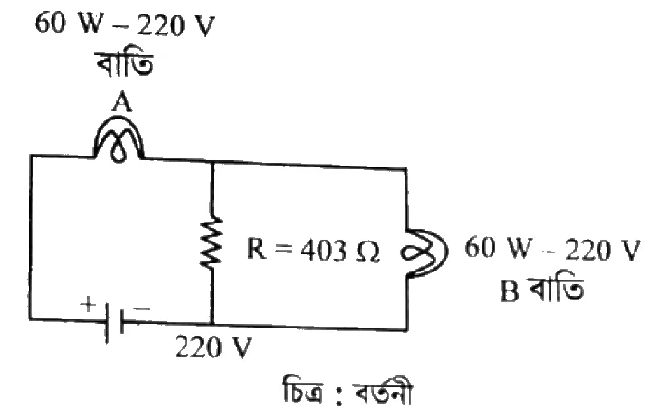চল তড়িৎ সৃজনশীল প্রশ্ন ৩৫ — উদ্দীপকের চিত্র